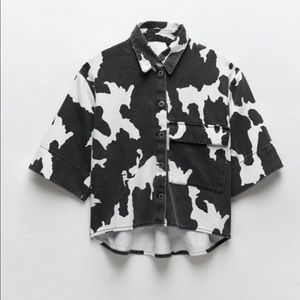 Zara Connie Shirt — Cow Print
